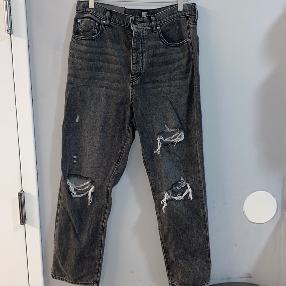 BDG Slim Straight Washed Black Jeans